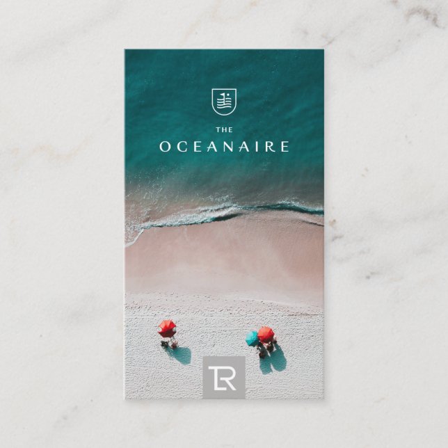 Splash Beach Scanner Business Card Logo QRCODE Visitenkarte (Vorderseite)