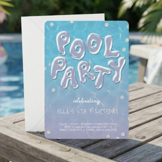 Splash Birthday Bash Pool Party Einladung