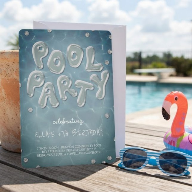 Splash Birthday Bash Pool Party Einladung (Von Creator hochgeladen)