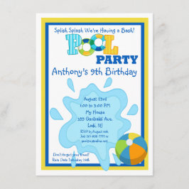 Splash Boys Pool Party Einladung