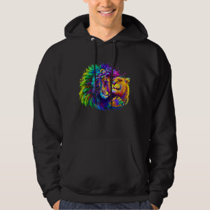 Splash Colorful Lion besticht durch einen Pop der  Hoodie