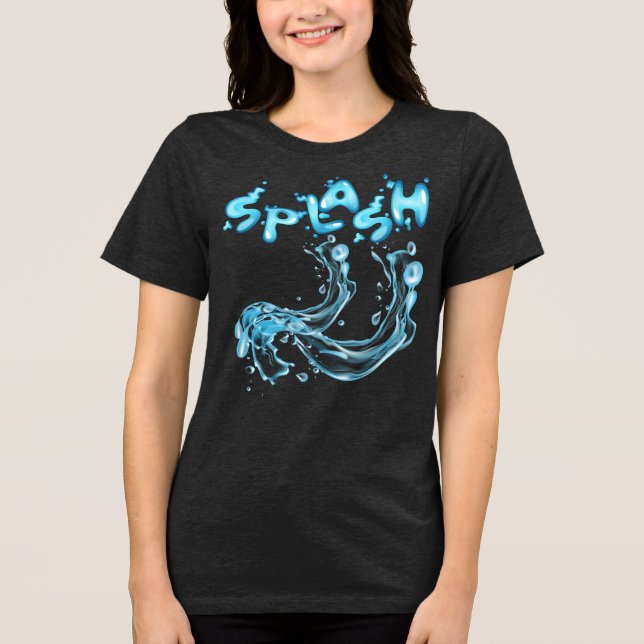 Splash! Dynamic Water Burst T-Shirt Tri-Blend Shirt (Vorderseite)