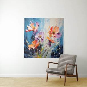 Splash floral art wandteppich
