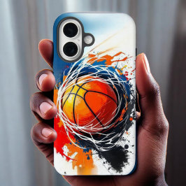 Splash Guard: Basketball Edition für iPhone 16 Hülle