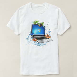 Splash Laptop Frutiger Aero T-Shirt