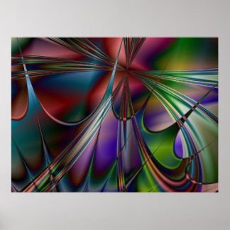 Splash Lattice Print Poster