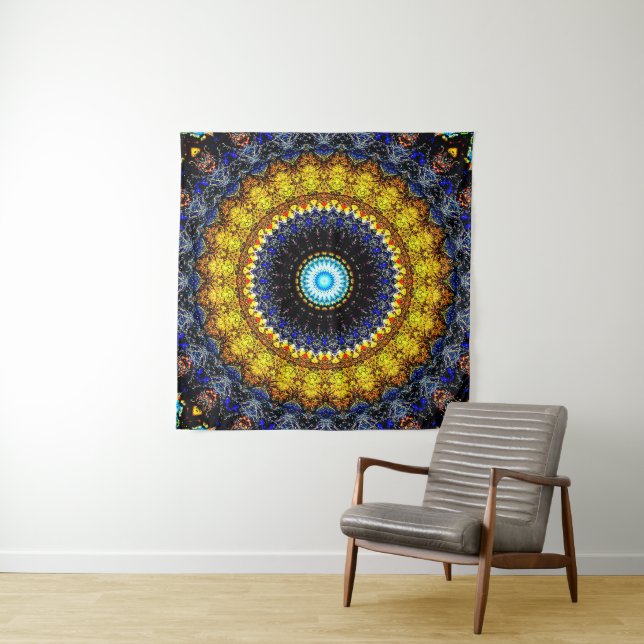 Splash-Mandala Wandteppich (Beispiel)