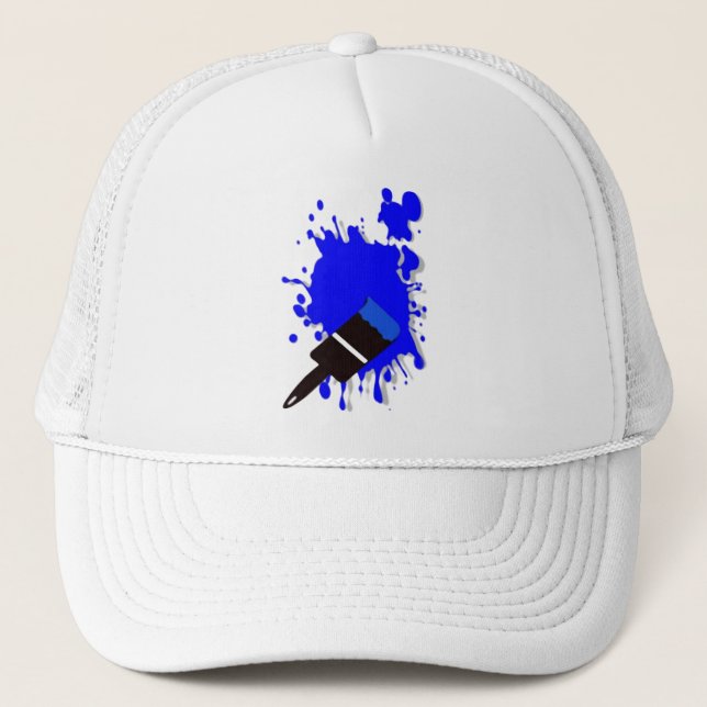 Splash Paint Hat Truckerkappe (Vorderseite)