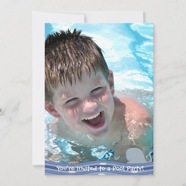 Splash Pool-Party Einladung (Vorderseite)
