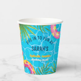 Splash Pool Party Sommerschwimmen Wasser Geburtsta Pappbecher