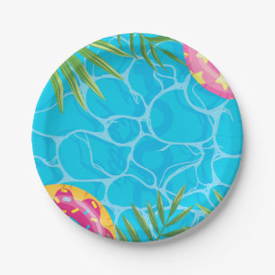 Splash Pool Party Sommerschwimmen Wasser Geburtsta Pappteller