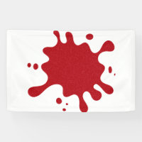 Splash rouge tomate personnalisable sur bannière b