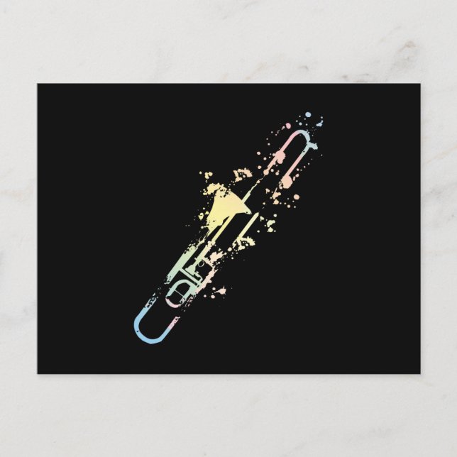 Splash Trombone Postkarte (Vorderseite)