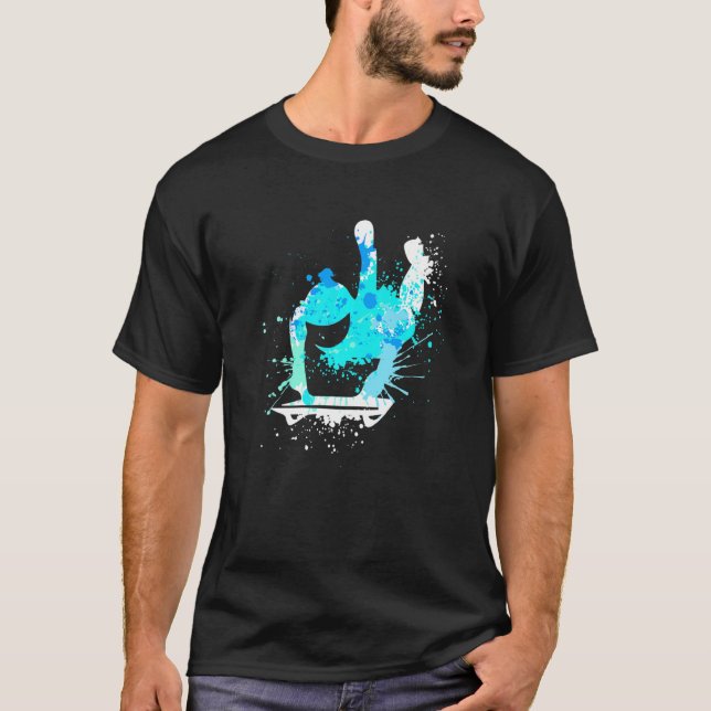 Splash Winter Sport Snow Lue Sled T-Shirt (Vorderseite)