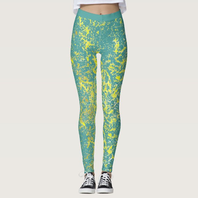 splash yellow leggings (Vorderseite)