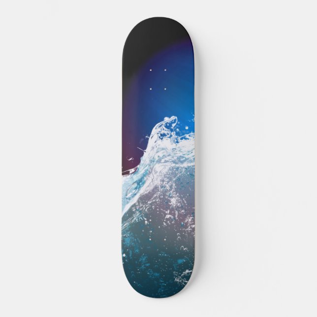 Splashash Wave Dark Blue Deep Red Skateboard (Recto)