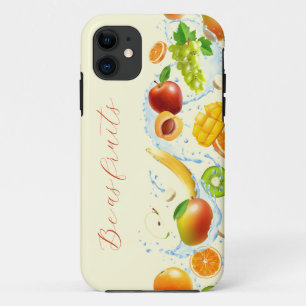 Splashing Früchte vertikale iPhone Case