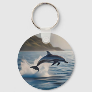 Splashing Leaping Dolphin: Ein Tanz der Freude im  Schlüsselanhänger