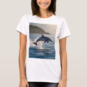 Splashing Leaping Dolphin: Ein Tanz der Freude im T-Shirt