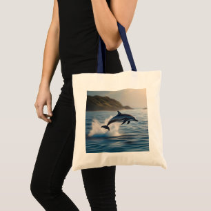 Splashing Leaping Dolphin: Ein Tanz der Freude im Tragetasche
