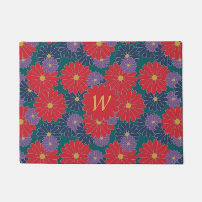 Splashy Fall Floral Doormat Fußmatte (Vorderseite)