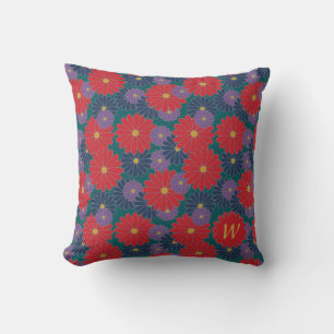 Splashy Fall Floral Pillow Kissen
