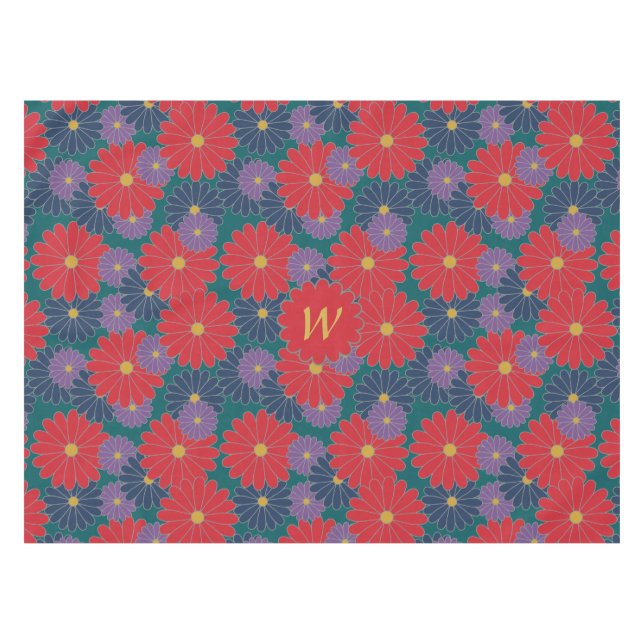 Splashy Fall Floral Tableclout Tischdecke (Vorderseite (Horizontal))