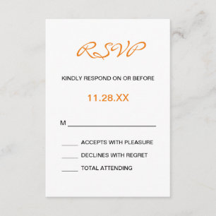 Splashy Monogram Wedding RSVP Karte