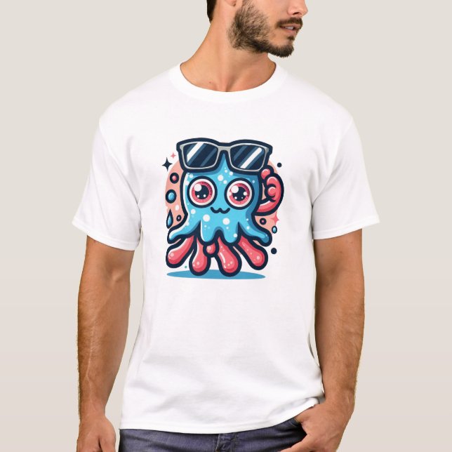 Splashy Octopus T-Shirt (Vorderseite)