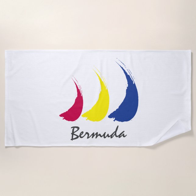 Splashy Sails_Paint-The-Wind_Bermuda Strandtuch (Vorderseite)