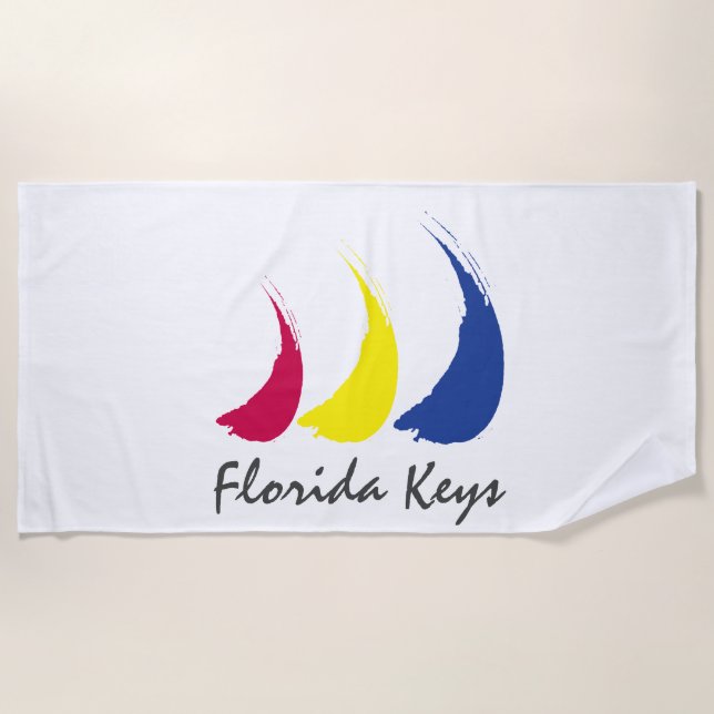 Splashy Sails_Paint-The-Wind_Florida Keys Strandtuch (Vorderseite)