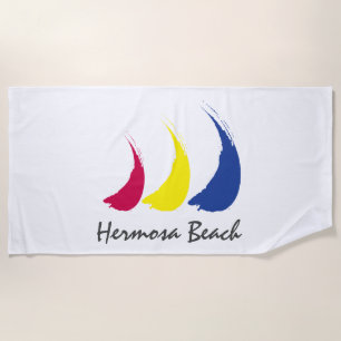 Splashy Sails_Paint-The-Wind_Hermosa Beach Strandtuch