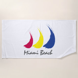 Splashy Sails_Paint-The-Wind_Miami Beach Strandtuch