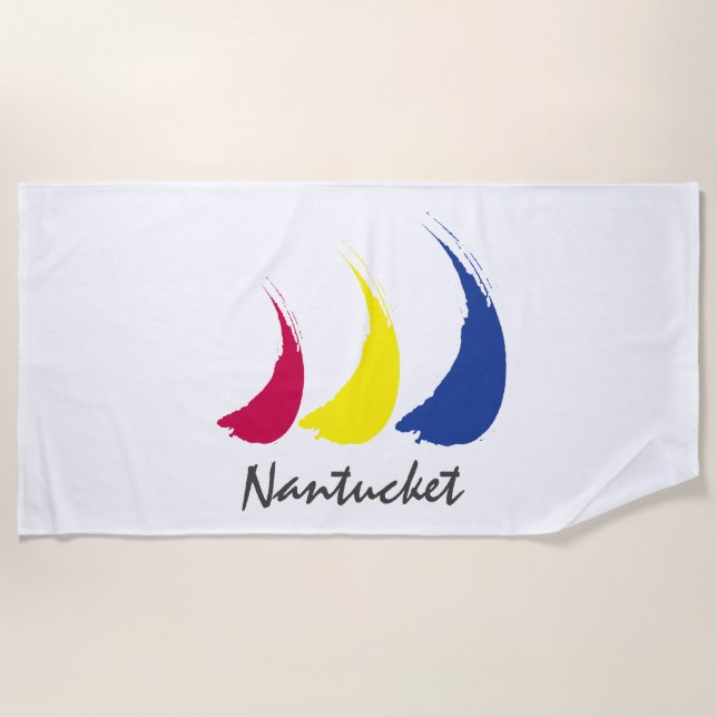 Splashy Sails_Paint-The-Wind_Nantucket Strandtuch (Vorderseite)