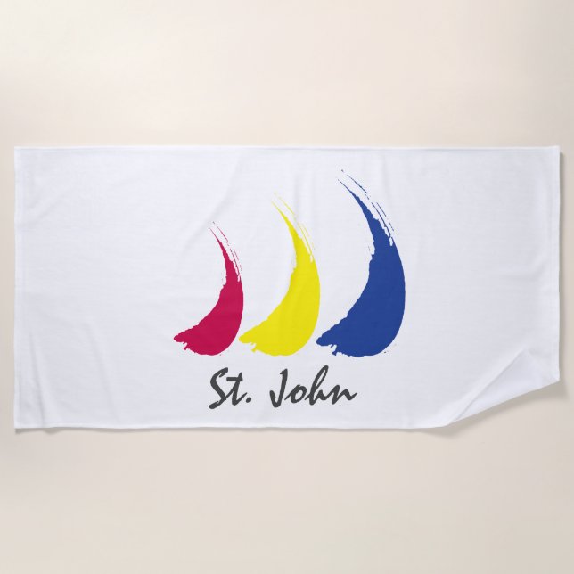 Splashy Sails_Paint-The-Wind_St. John Strandtuch (Vorderseite)