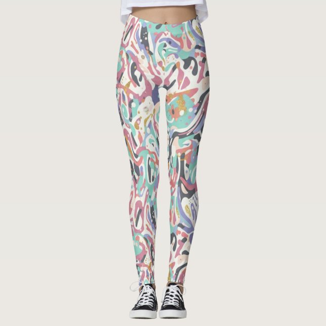 Splatter designed  leggings (Vorderseite)