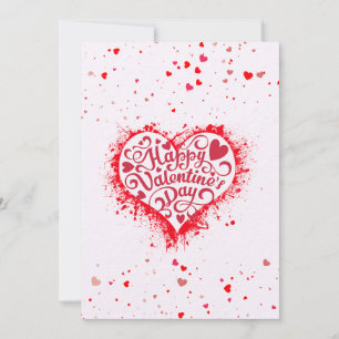 Splatter Heart Frohes Valentinstags-Grüßchen Feiertagskarte