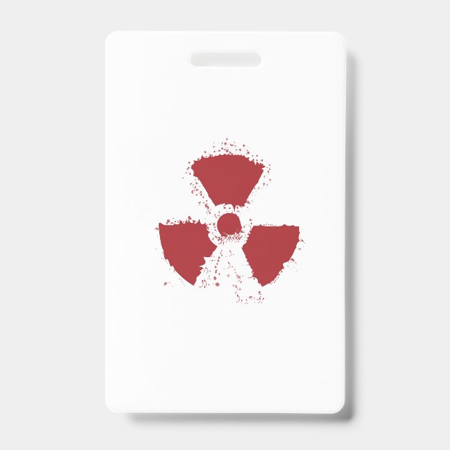 Splatter Radioactive Warning Symbol Ausweis (Vorderseite)