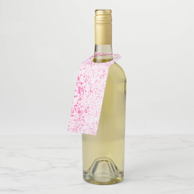 Splatter Texture - Pink Flaschenanhänger (Angewinkelt)