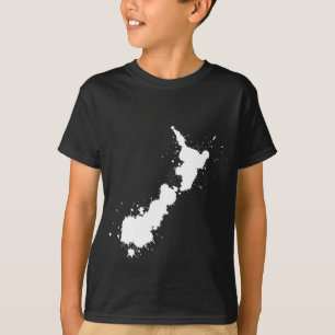 Splatter White NZ T-Shirt