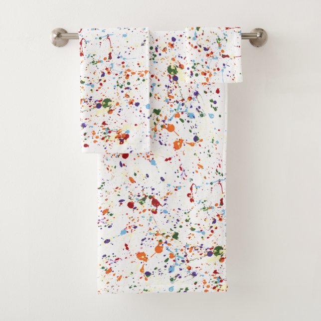 "Splattered Farben-" Tuch-Set Badhandtuch Set (Insitu)