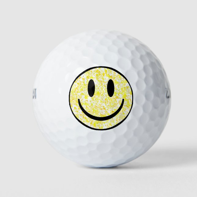 Splattered Smile Face Golfball (Vorderseite)