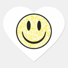 Splattered Smile Face Herz-Aufkleber
