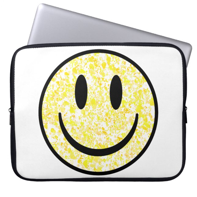 Splattered Smile Face Laptopschutzhülle (Vorderseite)