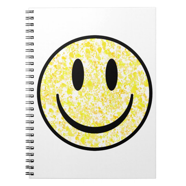 Splattered Smile Face Notizblock (Vorderseite)