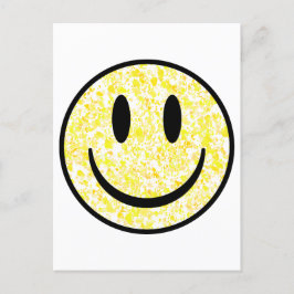 Splattered Smile Face Postkarte