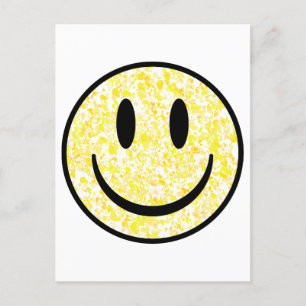 Splattered Smile Face Postkarte