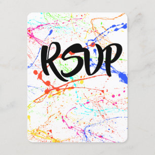 Splattered Wedding UAWG RSVP Karte