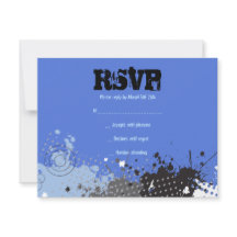 SPLATTERTE Bar Bat Mitzvah Replik-Karte