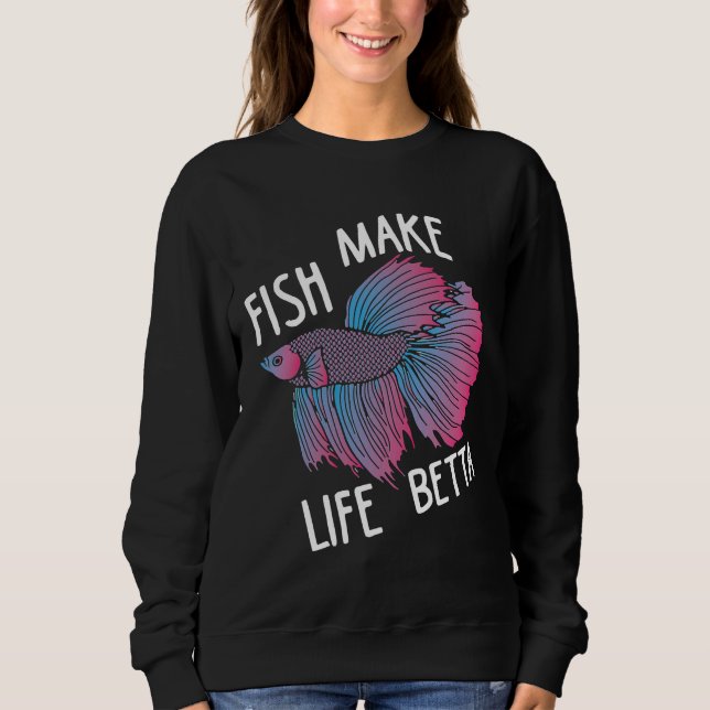 Splendens Fische machen Lebensgefühl Sweatshirt (Vorderseite)